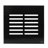 Placa p/ 12 Interruptores 4x2 - Novara Glass Preto Brilhante
